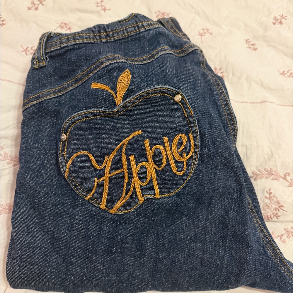 Apple Bottoms Women's Denim Jeans with Gold Accents - Picture 3 of 9